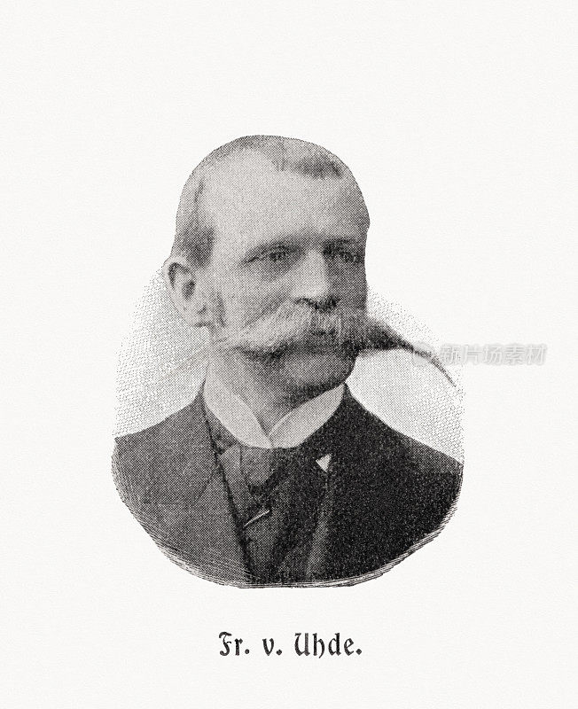 弗里茨・冯・乌德(1848-1911)，德国画家，光栅印刷，出版于1900年