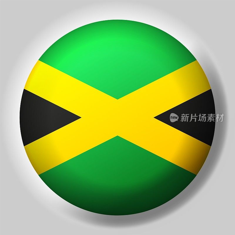 牙买加国旗纽扣
