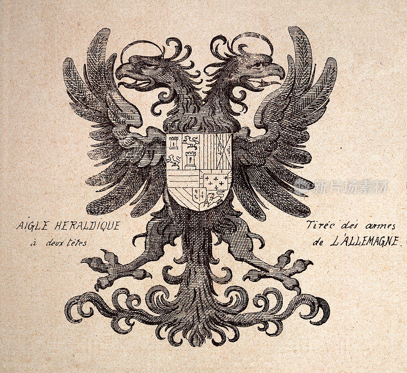 一只德意志帝国的双头鹰，装饰艺术