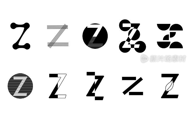 字母组合设置logo与字母Z，集合