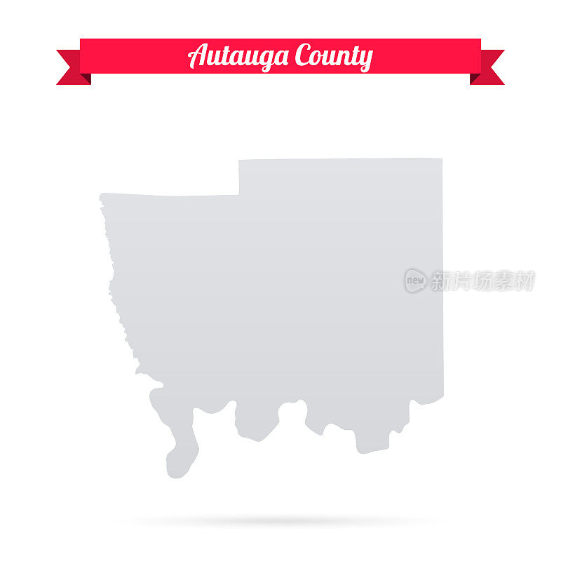奥陶加县，阿拉巴马州。白底红旗地图