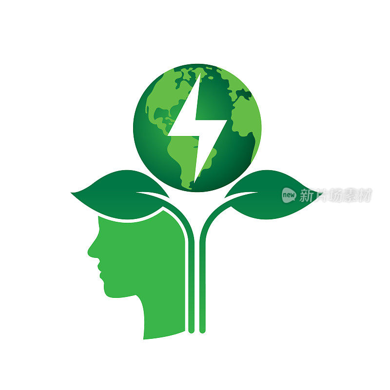 环保绿色能源图标概念