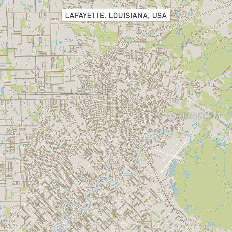 路易斯安那州拉斐特市街道地图