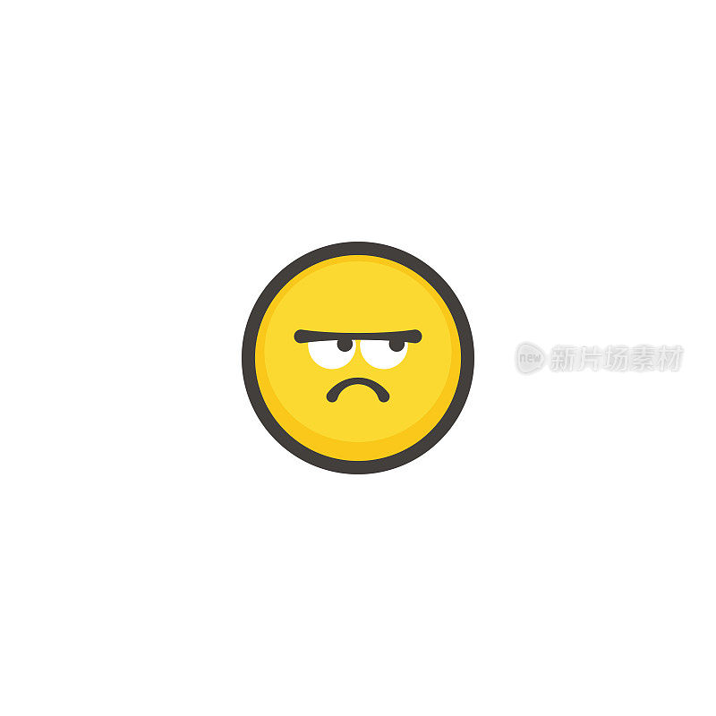 Emoticon平面设计轮廓线