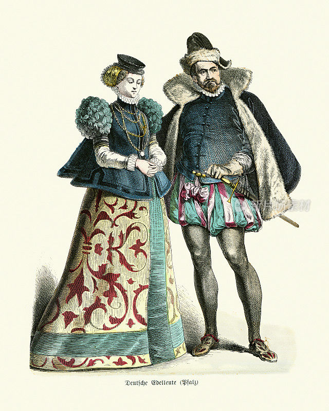 16世纪晚期德国贵族时期的服装