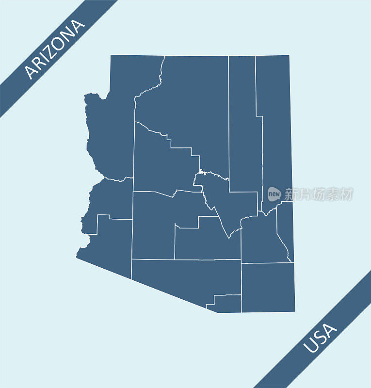 亚利桑那州的县图