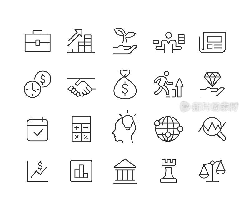 金融和商业图标集-经典系列