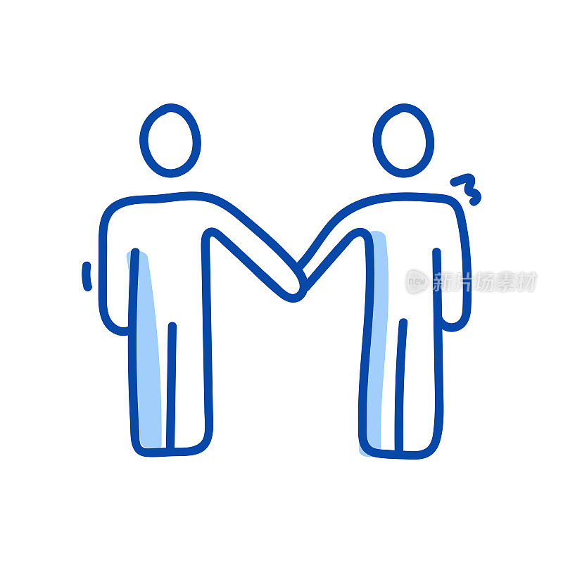 协议线图标和涂鸦,素描,手绘,设计元素