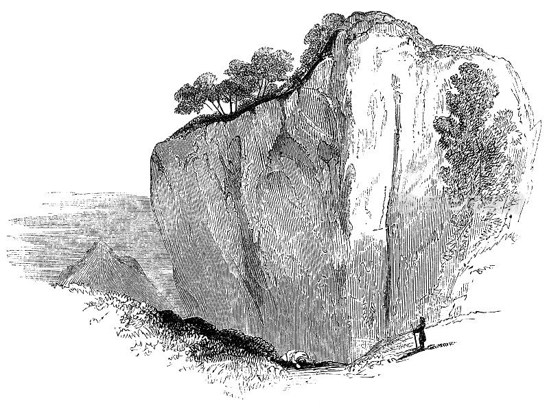 公元前5世纪，意大利，古罗马，卡比托利山的Tarpeian岩石