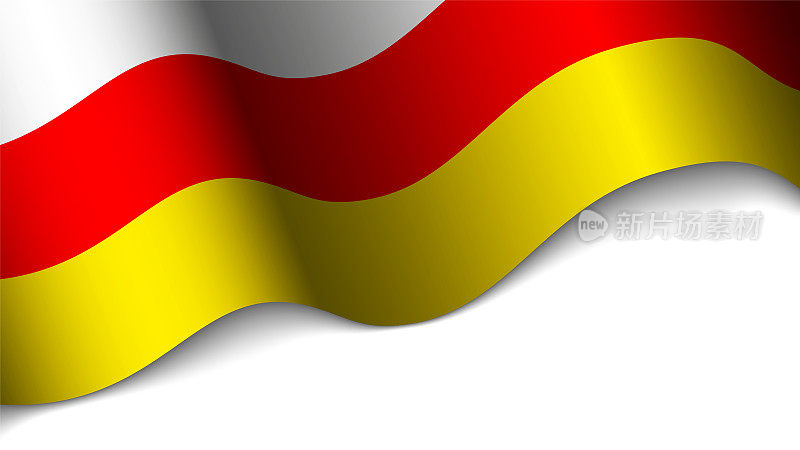 EPS10矢量爱国背景与南奥塞梯国旗。