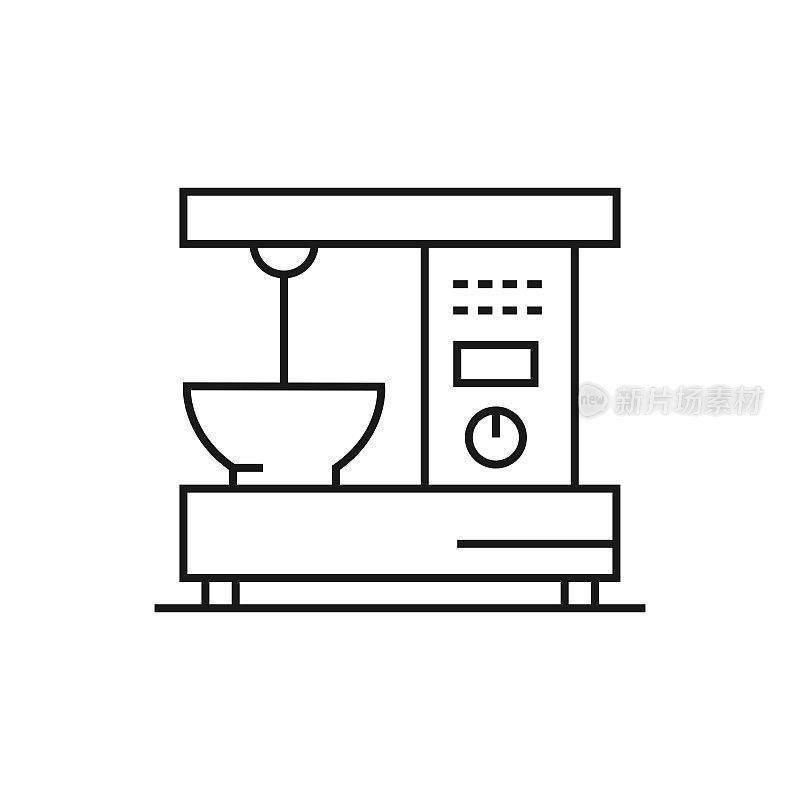 混合器线图标矢量插图。图标设计的标志，移动应用程序，网站，用户界面，用户体验，标志，符号。