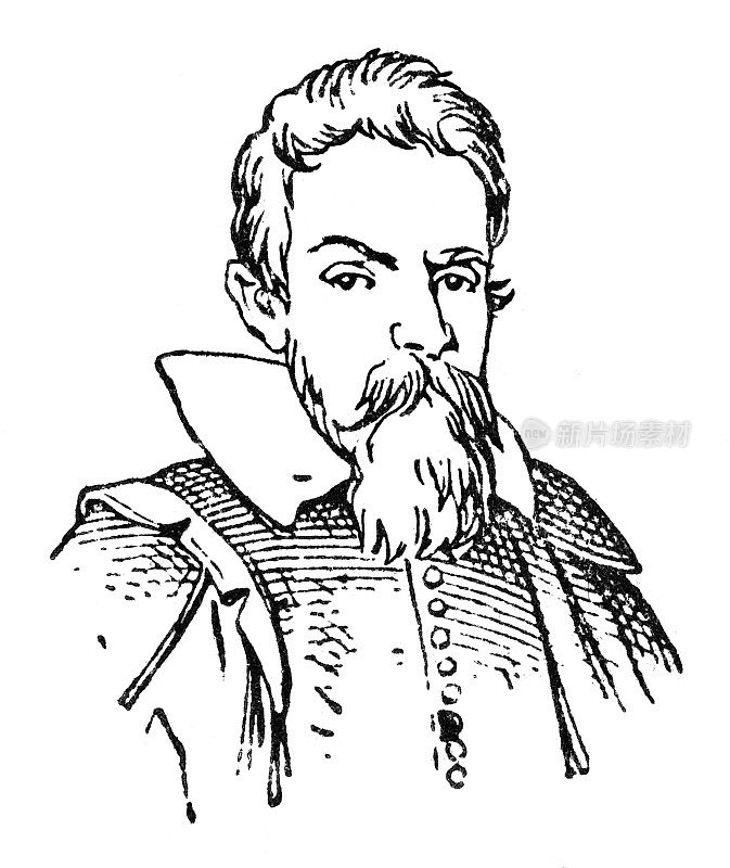 伽利略意大利天文学家肖像