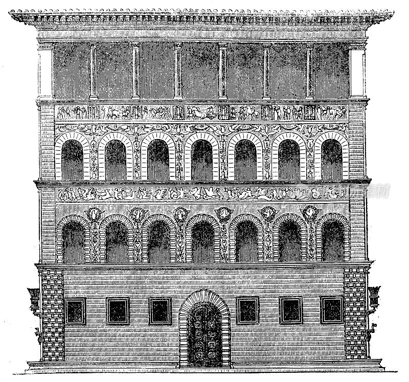 古代插图:佛罗伦萨瓜达尼宫