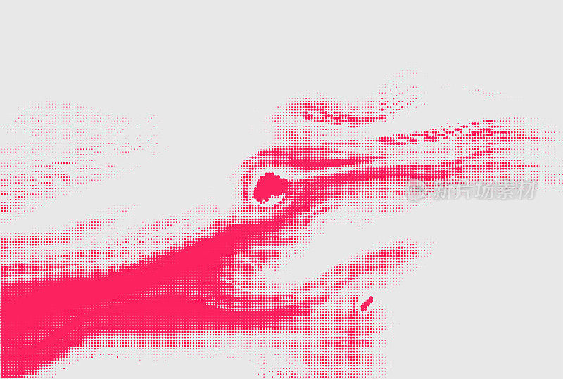 抽象红色水流动风格半色调图案背景