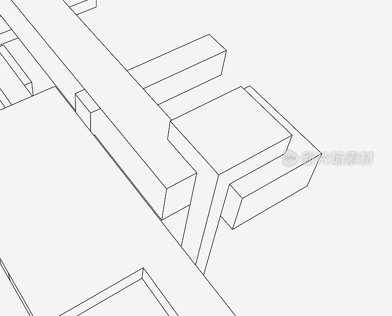 黑白几何结构线条背景设计