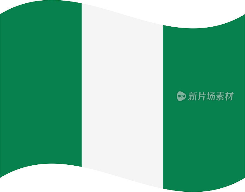 尼日利亚挥舞着国旗