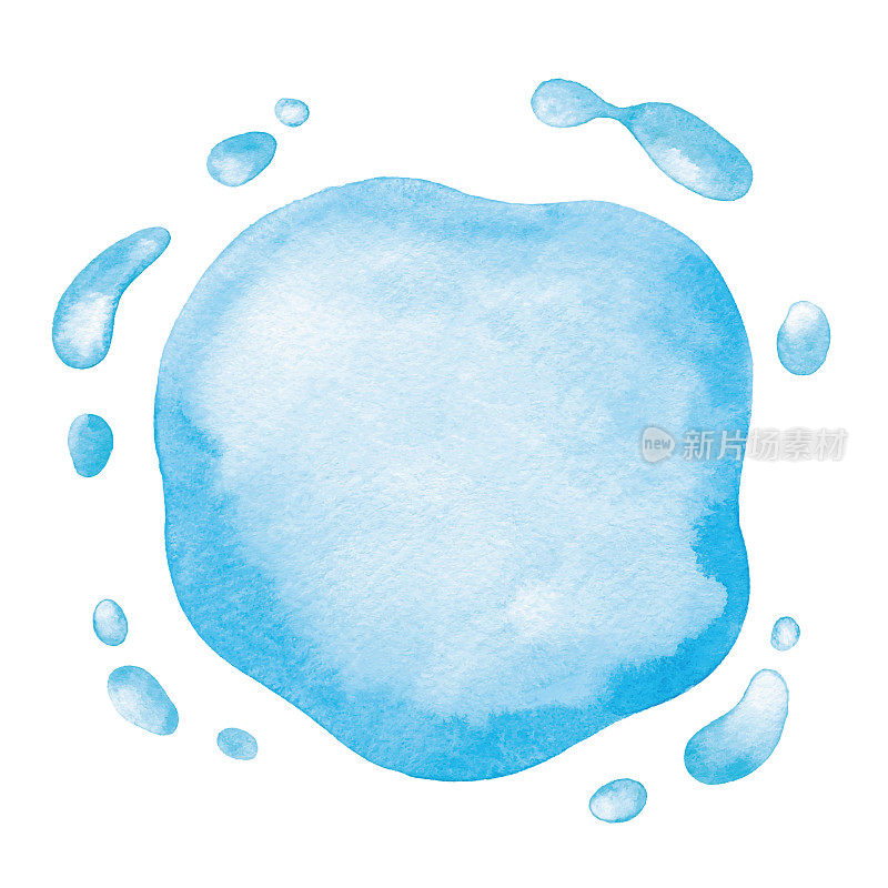 水彩蓝色水滴背景