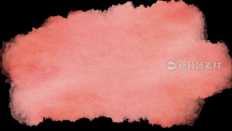 粉红色的颜料，抽象的动画笔触。透明背景与alpha通道在4k超高清分辨率版本