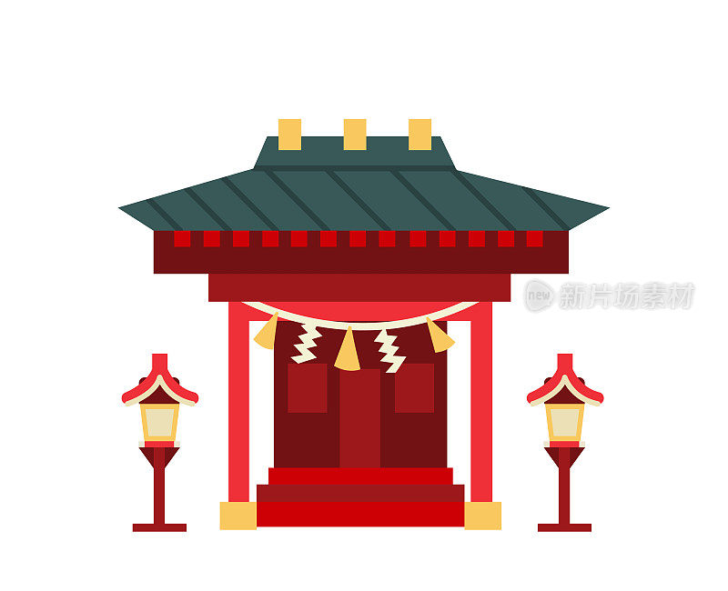 中国传统建筑，亚洲建筑唐人街。中国宝塔、庙宇、亚洲城市地标