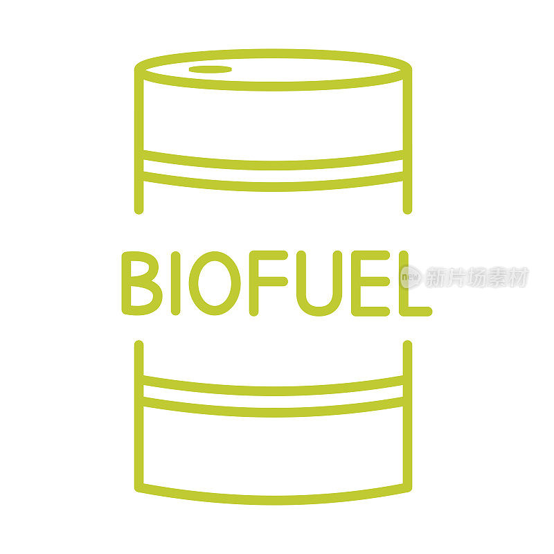 与生物燃料桶。生物质能的概念。桶与环保燃料。选择可持续的资源。可再生能源