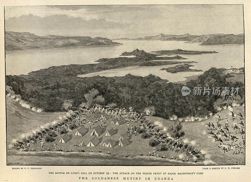 1897年10月19日，苏丹兵变期间，攻击大英帝国麦克唐纳少校的营地