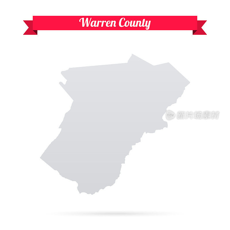弗吉尼亚州沃伦县。白底红旗地图
