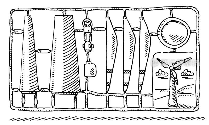 风力涡轮机玩具建设工具包图纸