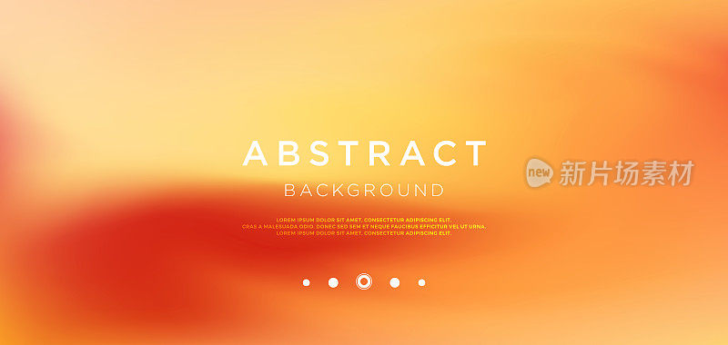 现代橙色，粉红色，红色和黄色梯度几何形状圆形设计在抽象模糊网格背景