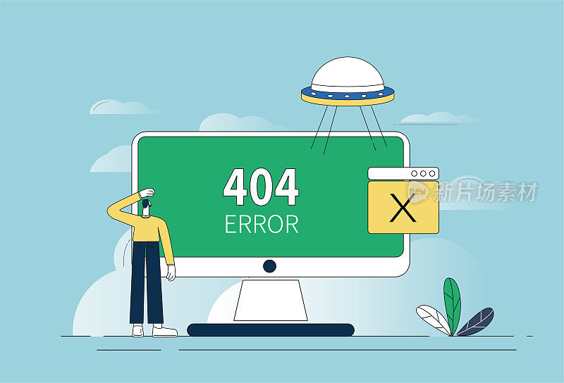 电脑网页出现404错误。