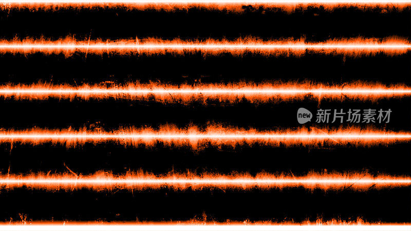 黑色的划痕垃圾纹理水平复古风格质朴的矢量背景与条纹图案的许多烟熏缕束雾之字形波均衡器图案像充满活力的橙红色条纹到处像不均匀的火