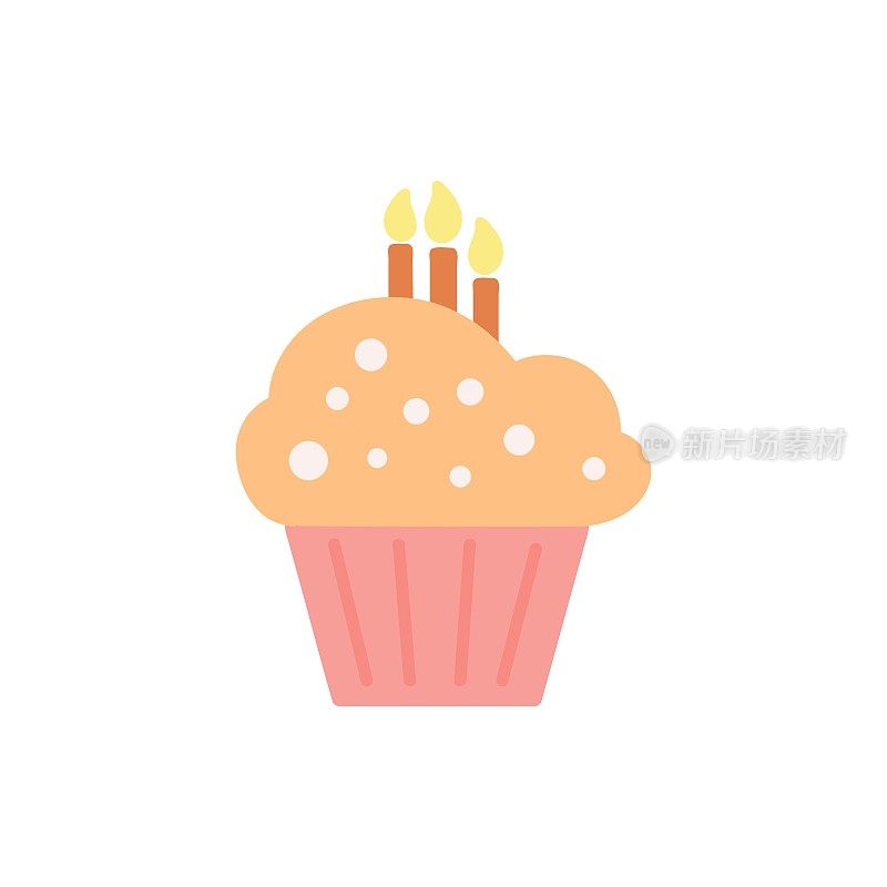 彩色生日庆祝蛋糕插图类型3