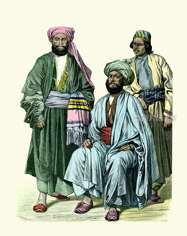 时尚史，阿富汗服饰，19世纪，阿富汗男人的传统服饰
