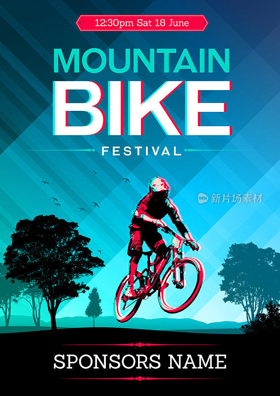 山地自行车的海报