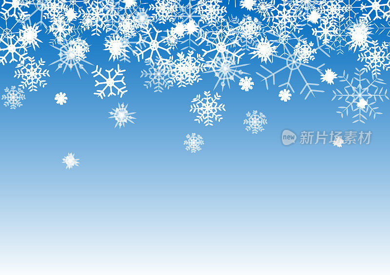 圣诞冬天白色的雪花飘落的背景