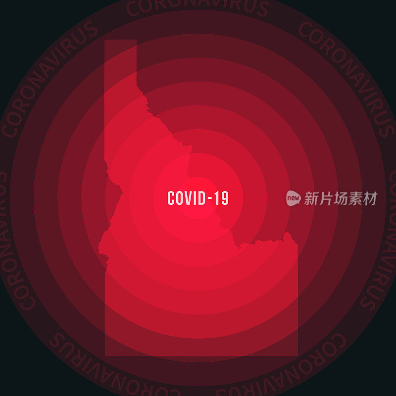 爱达荷州COVID-19传播地图。冠状病毒爆发