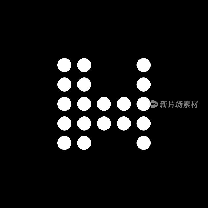 字母H实心标志