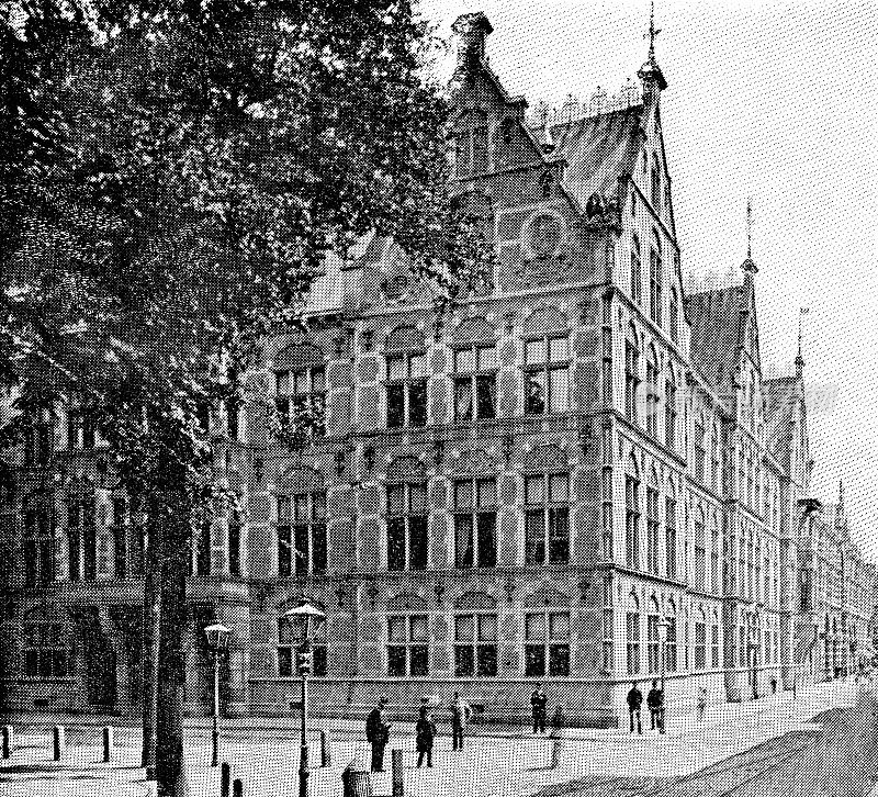 荷兰海牙的司法部大楼，19世纪