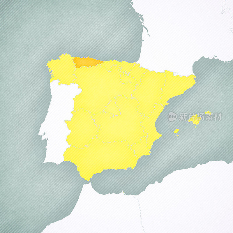 西班牙地图-阿斯图里亚斯
