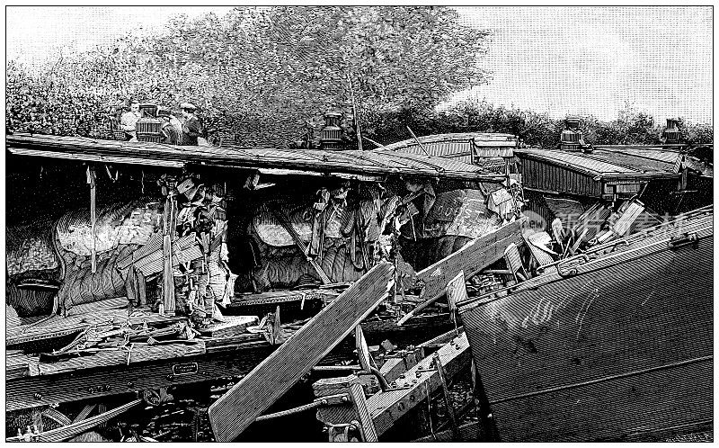 古老的图像:Lisieux火车相撞
