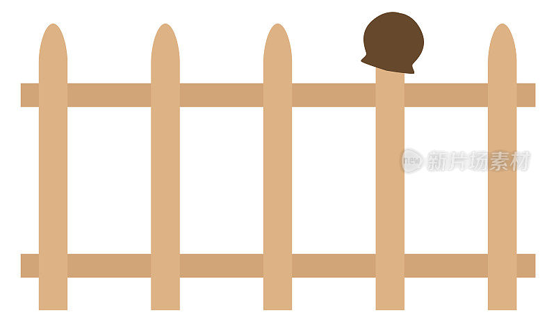 木制栅栏图标。农村农场屏障标志