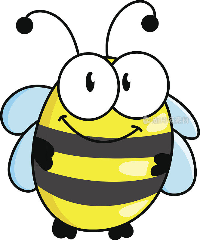 卡通条纹小蜜蜂