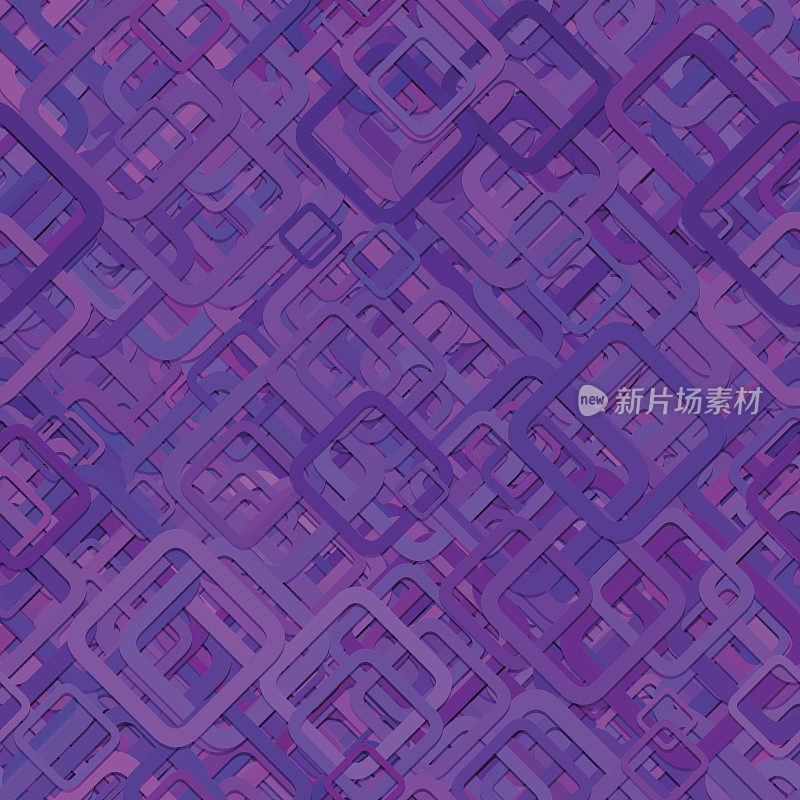 无缝随机方块背景图案-向量图形从对角紫色方块
