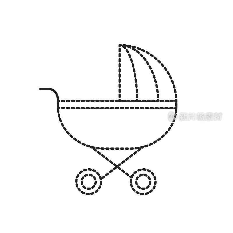 星点形状的婴儿车工具，以婴儿放松