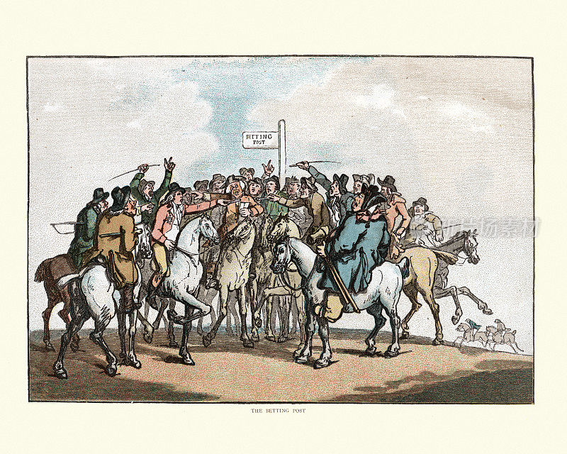 18世纪赛马的投注站