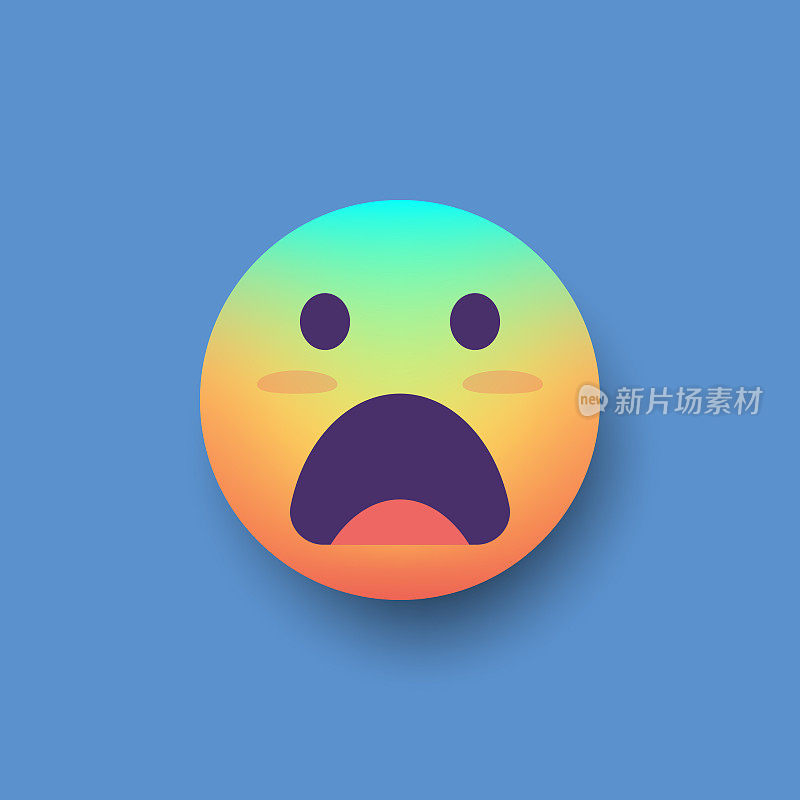 Emoticon设计元素色彩背景阴影效果