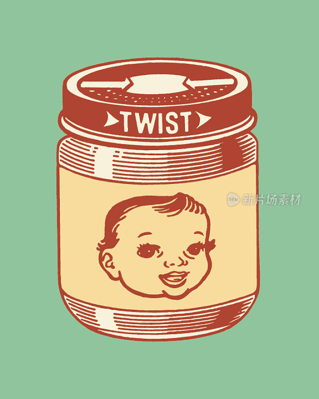 婴儿爽身粉盒子的插图