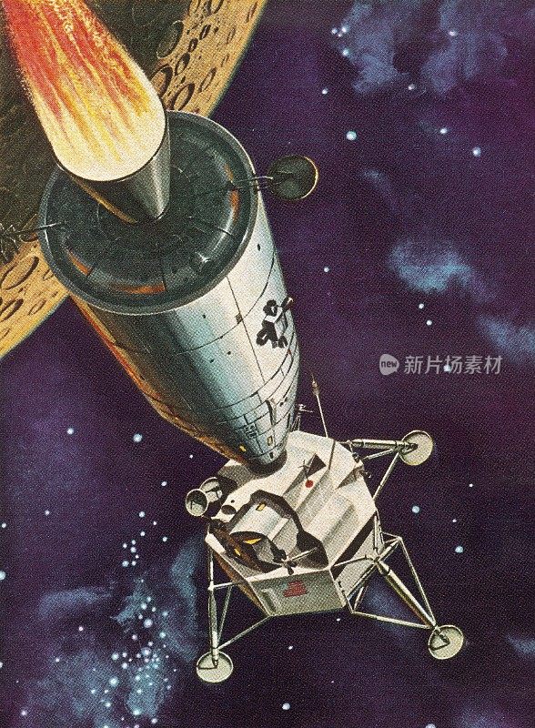 艘宇宙飞船在太空中