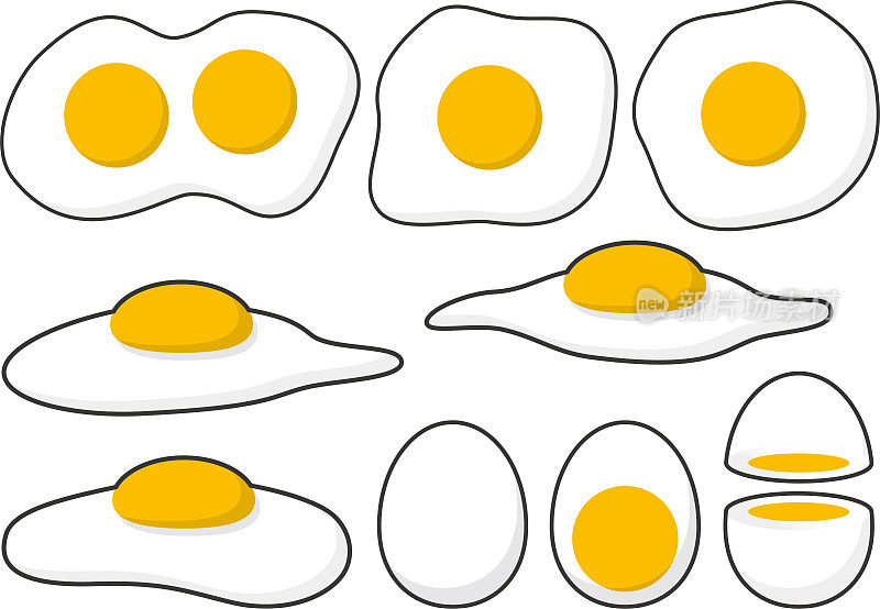 鸡蛋矢量插图素材收集