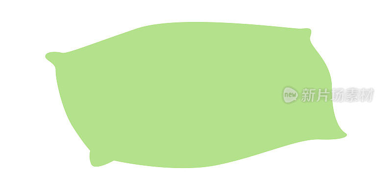 绿色枕头图标。矢量图