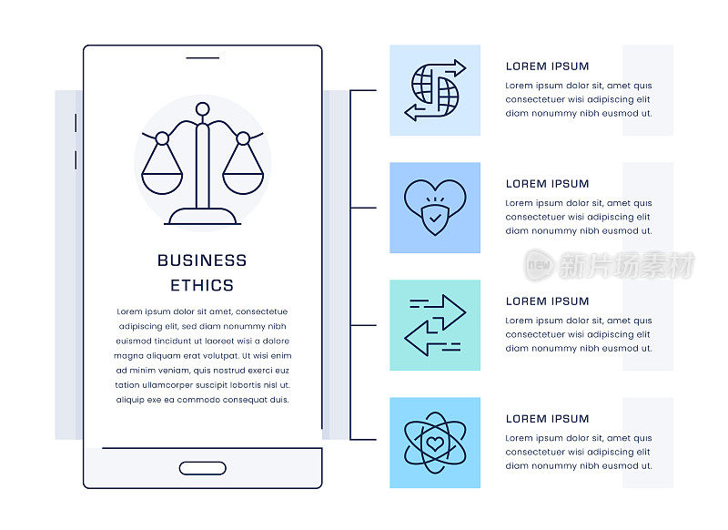 商业道德信息图表设计模板